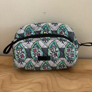 Vera Bradley Iconic Paisley Stripes Cosmetic Bag